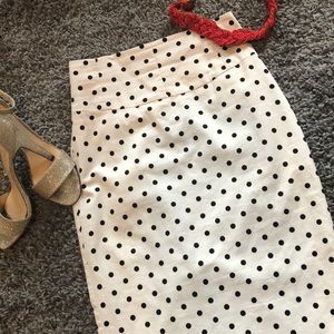 EXPRESS polka dot pencil skirt